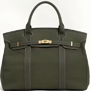Boatkin Olive Green Canvas Tote Bag